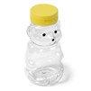 8_oz_Clear_Plastic_honey_bear_with_yellow_flip_top_cap