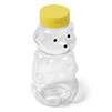 12_oz_Clear_Plastic_honey_bear_with_yellow_flip_top_cap
