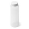 12_oz_Natural_LDPE_Plastic_Cylinder_Bottle_with_white_flip_top_cap