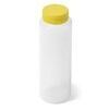 12_oz_Natural_LDPE_Plastic_Cylinder_Bottle_with_yellow_flip_top_cap