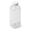 16_oz_Clear_Square_Plastic_Bottle_(Ipec)_with_white_cap