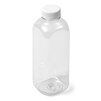 20_oz_Clear_Square_Plastic_Bottle_with_white_screw_cap