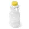 24_oz_natural_ldpe_plastic_honey_bear_bottle_with_yellow_flip_top_cap