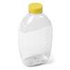 32_oz_Clear_PET_Plastic_Honey_Jar_with_yellow_flip_top_cap