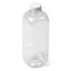 32_oz_Clear_Square_Plastic_Bottle_with_white_flip_top_cap