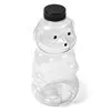 32_oz_clear_plastic_honey_bear_bottle_with_black_flip_top_cap