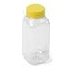 8_oz_Clear_Square_Plastic_Bottle_with_yellow_cap