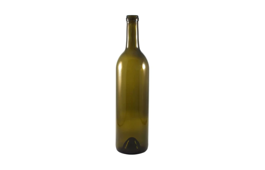 750 ml Wine Bottles, Antique Green, Cork