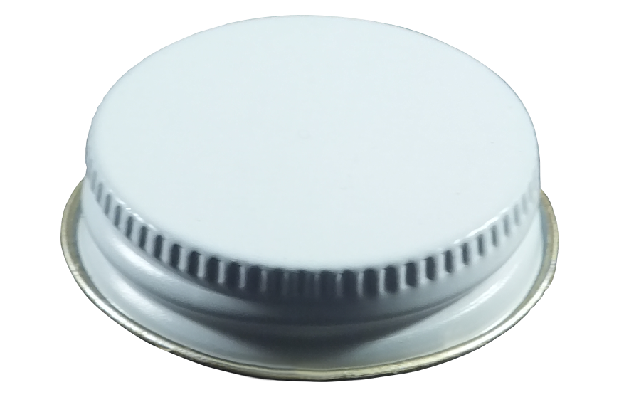 38-400 White Metal Caps with PV liner