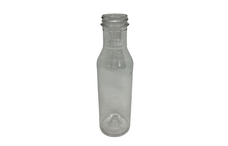 12 oz Clear PET Plastic Ring Neck Bottle Kaufman Container