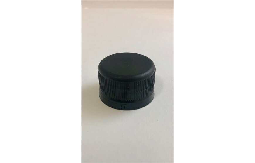 28 mm Black Tamper Evident Cap Kaufman Container