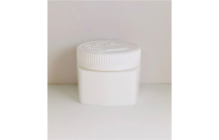 Download 3 oz White PP Plastic Square Cannabis Jar | Kaufman Container