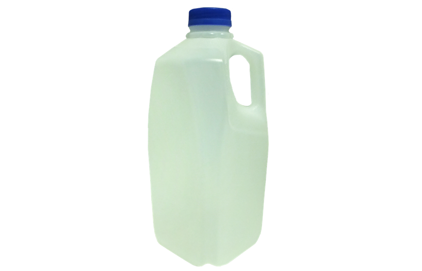 64 Oz. Empty HDPE Plastic Juice / Milk Bottles with Tamper Evident Caps by  AM Bottle Supply- Set of 6 Bottles and 6 Caps