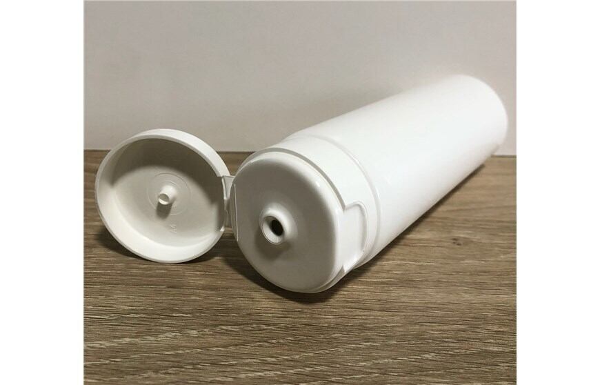 6 oz White MDPE Plastic Tubes with White Flip Top Caps Kaufman Container