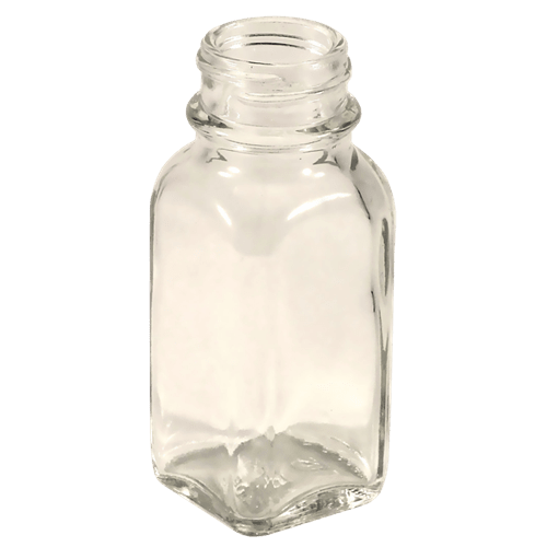 French Square Glass Bottles, Square Glass Jars, 1 oz Bottles