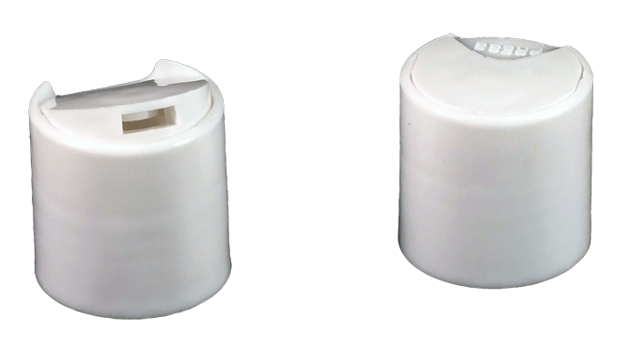 Plastic Bottle Caps, Disc Top Caps, 24-410 White Plastic Dispensing Cap