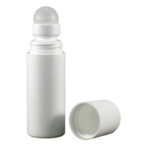3 oz White HDPE Plastic Roll on Bottle Kaufman Container