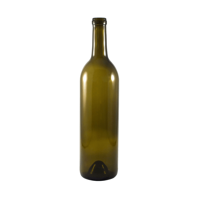 750 ml Wine Bottles, Antique Green, Cork
