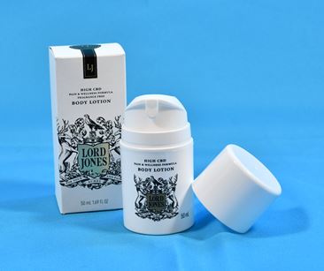Custom body lotion packaging sold by product package designer Kaufman Container, which services the Midwest, USA
