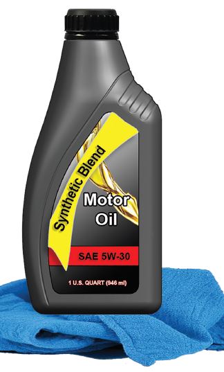 Sample of motor oil wholesale bottle option offered by packaging wholesaler Kaufman Container in Cleveland, OH